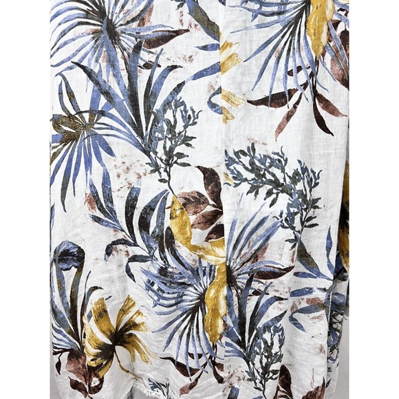 Linen Francesca Bettini Womens Tropical Print Open Front Kimono Cardigan NWT OS - Picture 5 of 11